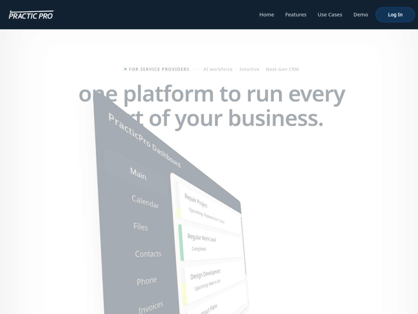 PracticPro platform website home page